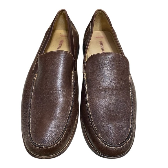 Johnston & Murphy Brown Leather Mens Slip On Loafers in Size 9. - Picture 2 of 9